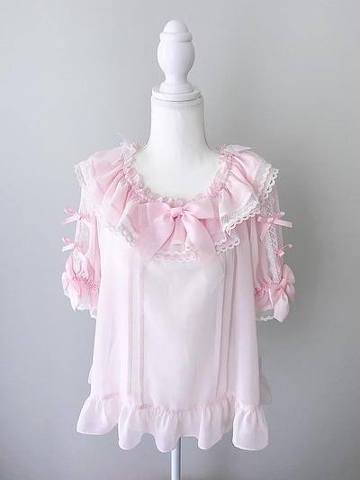Fairy Floss Chiffon Blouse彩虹棉花糖雪紡上衣