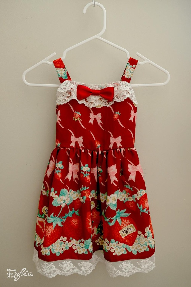 Strawberry Flowery JSK小女童背心洋裝